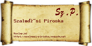 Szalmási Piroska névjegykártya