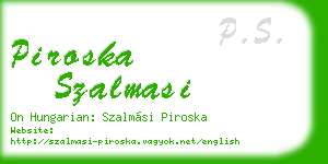 piroska szalmasi business card